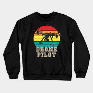 Quadrocopter Retro Drone Pilot Crewneck Sweatshirt